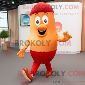 Peach Currywurst mascot...