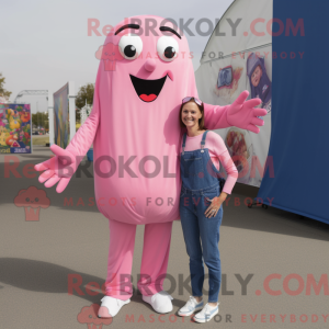 Pink Stilt Walker maskot...