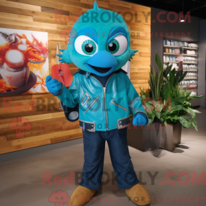 Turquoise Plum mascot...
