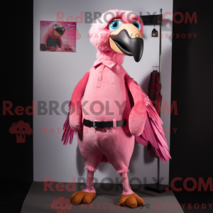 Roze gier mascottekostuum...