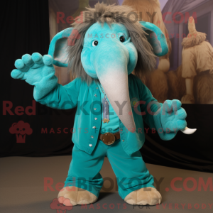 Turquoise Mammoth mascot...