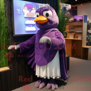Purple Dove mascot costume...