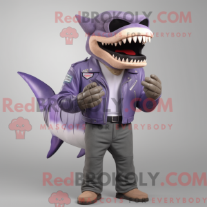 Lavendel Megalodon maskot...