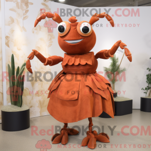 Rust Crab mascot costume...