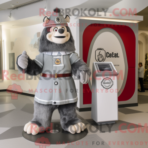 Grå Chief maskot kostume...