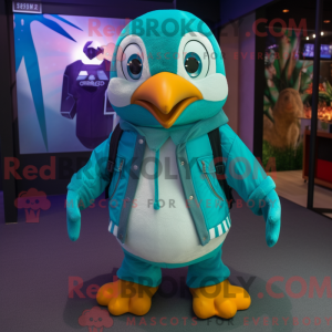 Turquoise Penguin mascot...