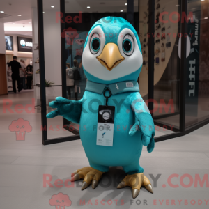 Turquoise Penguin mascot...