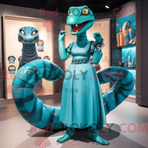 Teal Titanoboa mascot...