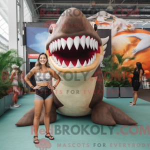 Brun Megalodon maskot...