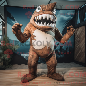 Brun Megalodon maskot...