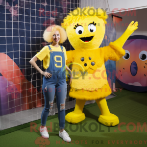 Yellow Soccer Goal maskot...