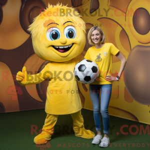 Yellow Soccer Goal mascot...