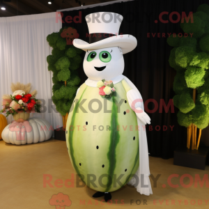 Hvid vandmelon maskot...