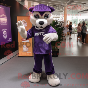 Purple Puma mascot costume...