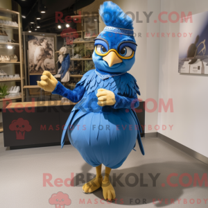 Gold Blue Jay maskot...