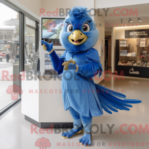 Gold Blue Jay maskot...