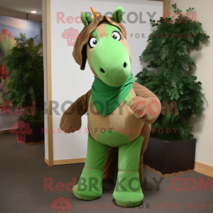 Green Mare mascot costume...