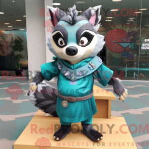 Teal Raccoon máscara de...
