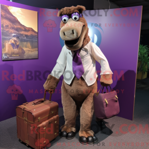 Purple Camel mascot costume...