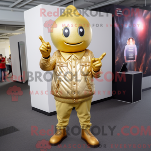 Gold Grenade mascot costume...