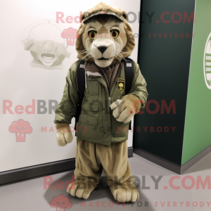 Olive Smilodon mascot...