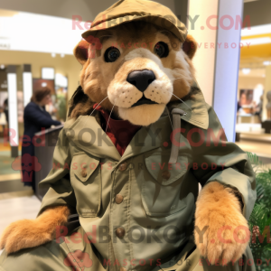 Olive Smilodon mascot...