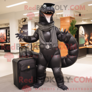 Svart Titanoboa maskot...