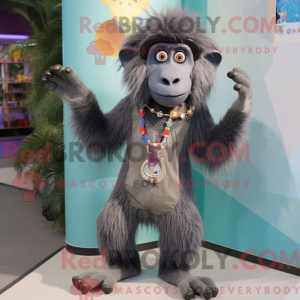 Gray Baboon mascot costume...