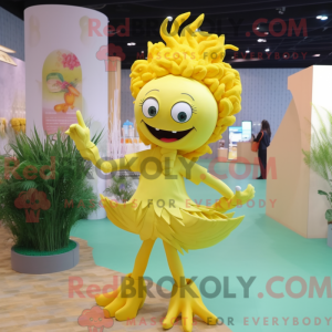 Yellow Mermaid mascot...