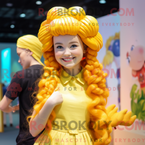 Yellow Mermaid mascot...