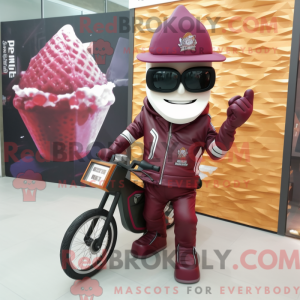 Maroon Ice Cream Cone...