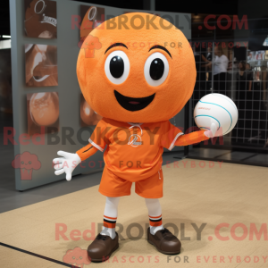 Orange volleyball bold...