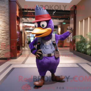 Purple Woodpecker mascot...