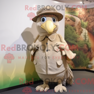 Beige Peacock mascot...