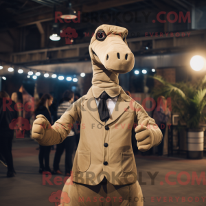 Tan Brachiosaurus mascot...