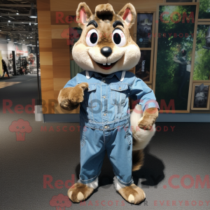 Oliven egern maskot kostume...