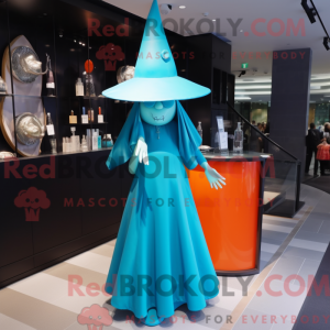 Postava maskota Cyan Witch...