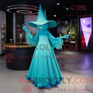 Cyan Witch S Hat máscara de...
