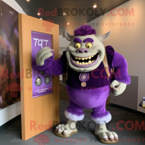 Lilla Ogre maskot kostume...