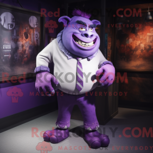 Purple Ogre mascot costume...