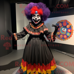 Black Evil Clown mascot...