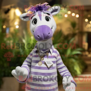Lavendel Zebra Maskottchen...