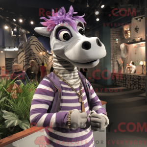 Lavendel Zebra maskot...