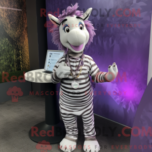 Lavendel Zebra Maskottchen...