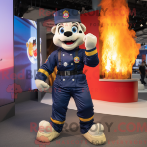 Navy Fire Fighter mascot...