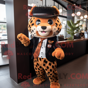 Rust Leopard mascot costume...