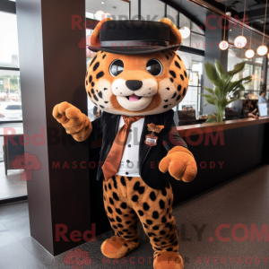 Rust Leopard maskot kostume...