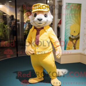 Yellow Ferret mascot...