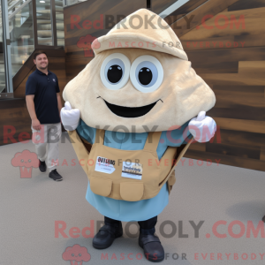 Tan Clam Chowder mascot...