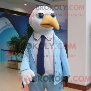 Sky Blue Seagull maskot...